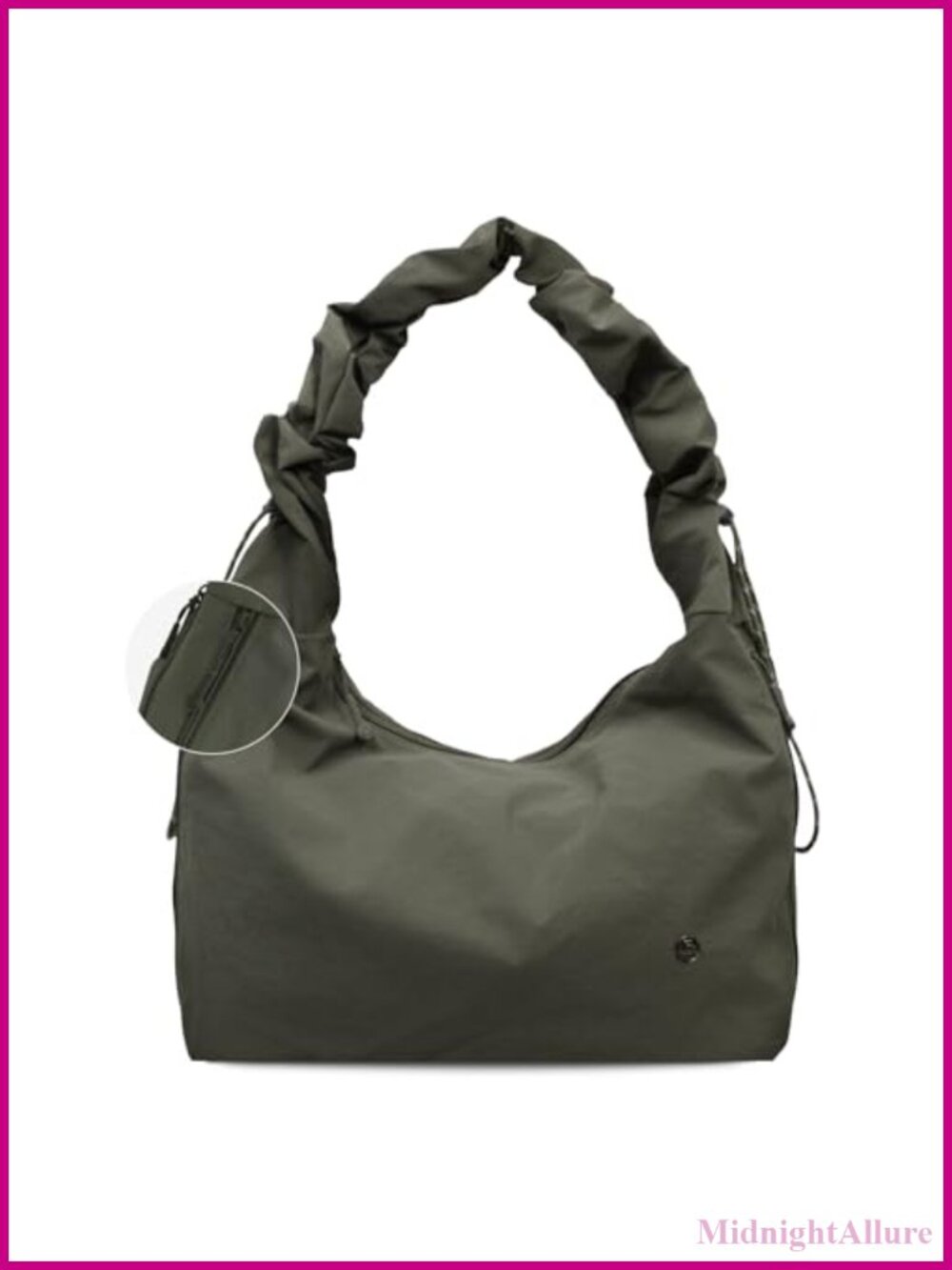 Extra Large Slouchy Nylon Hobo Bag Crossbody Shoulder Travel Tote